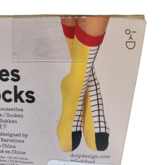 NWT Novelty Mid Length French Fry Fries Socks One Size. - Picture 4 of 9